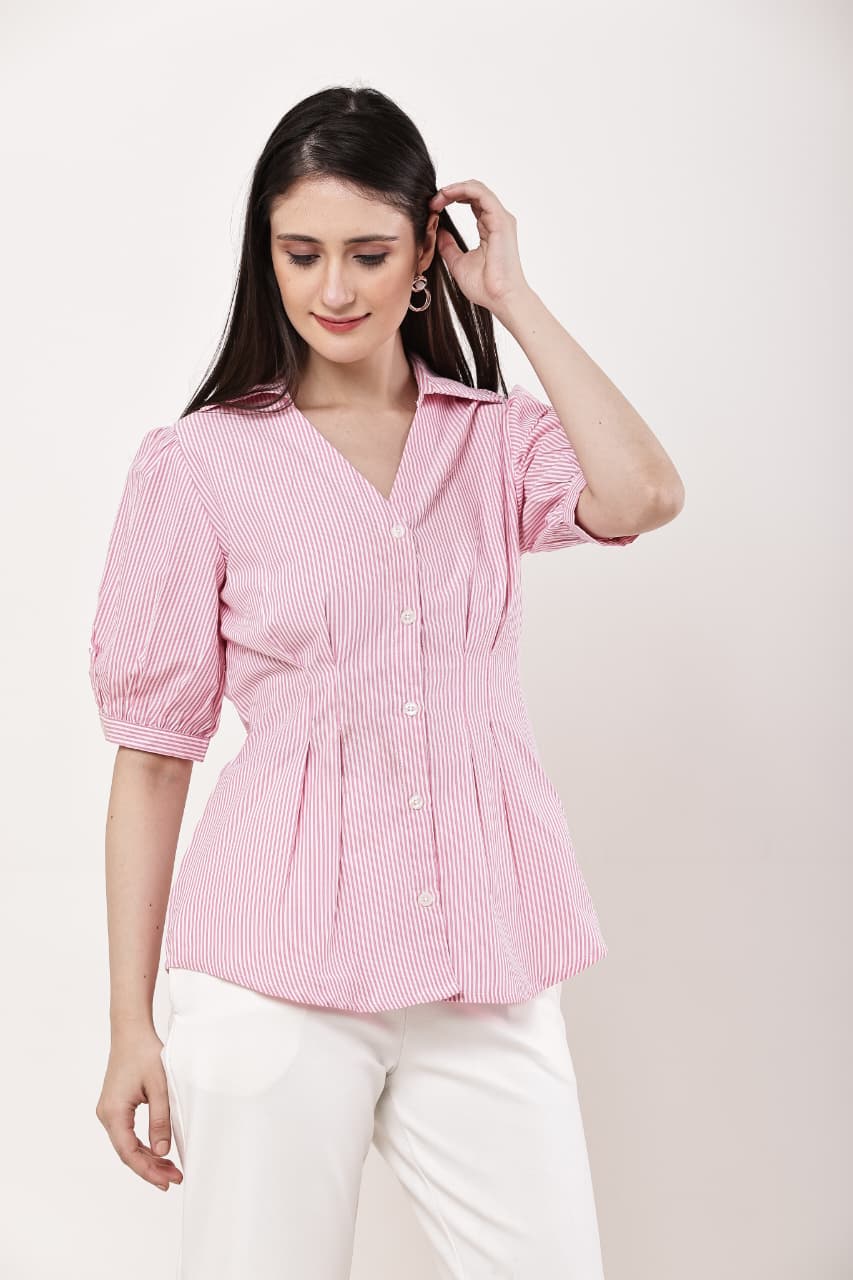 Rutba Purple Stripe Shirt