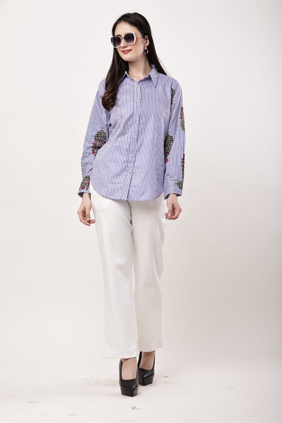 Rutba Purple Stripe Shirt