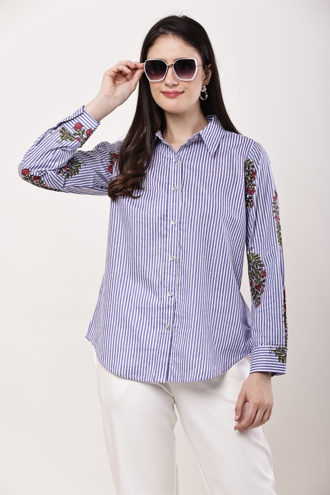 Rutba Purple Stripe Shirt