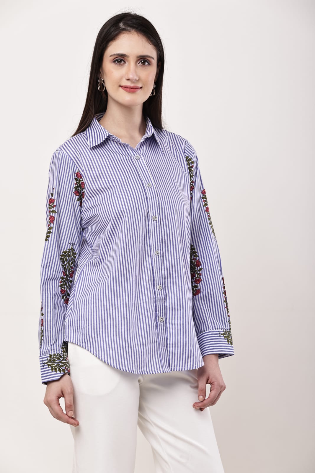Rutba Purple Stripe Shirt