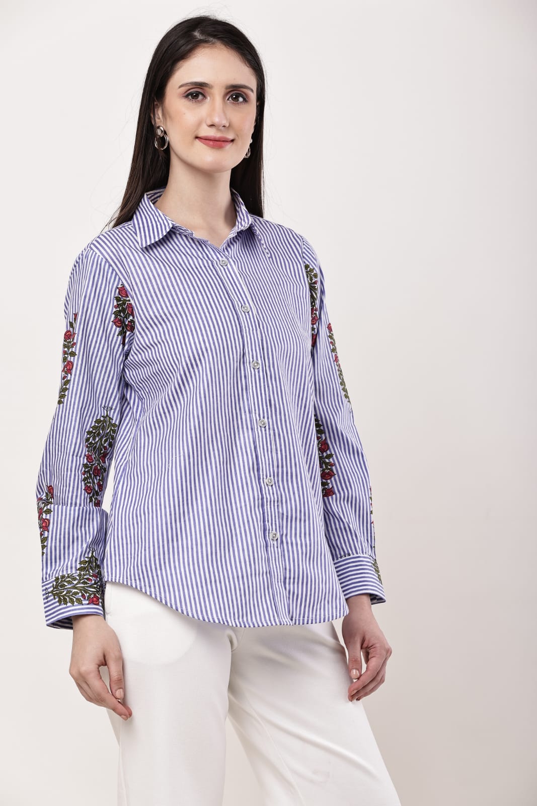 Rutba Purple Stripe Shirt
