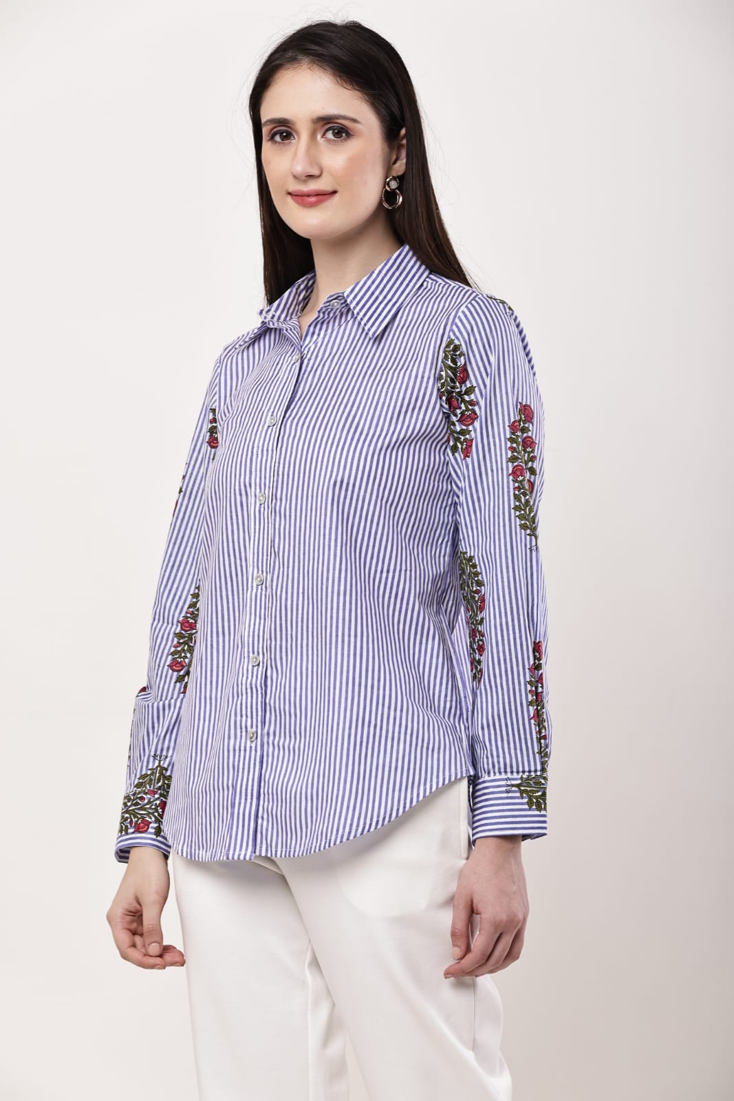 Rutba Purple Stripe Shirt