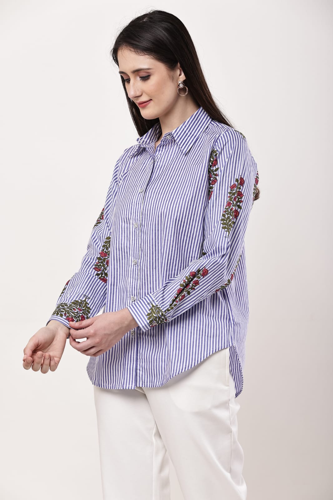 Rutba Purple Stripe Shirt
