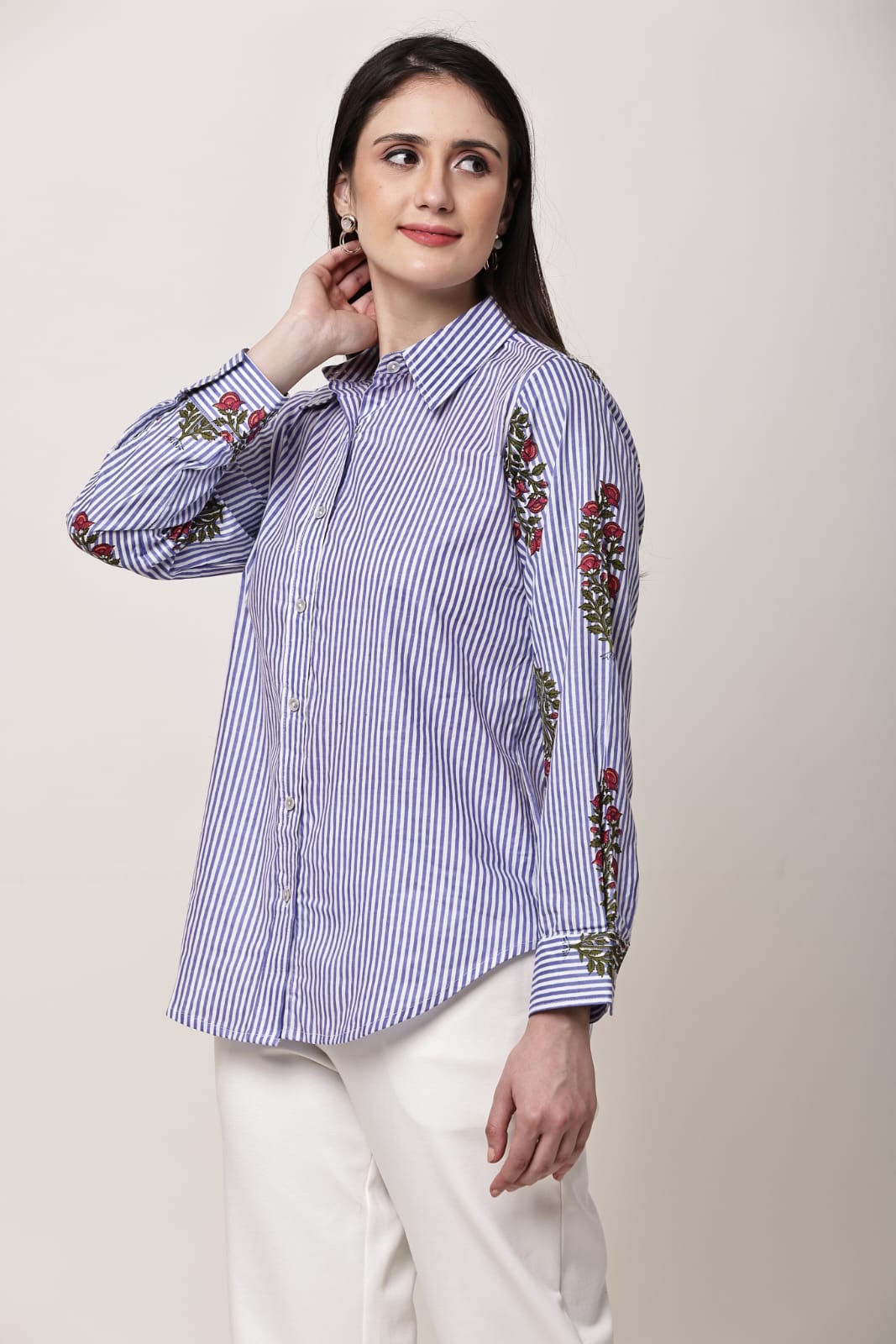Rutba Purple Stripe Shirt