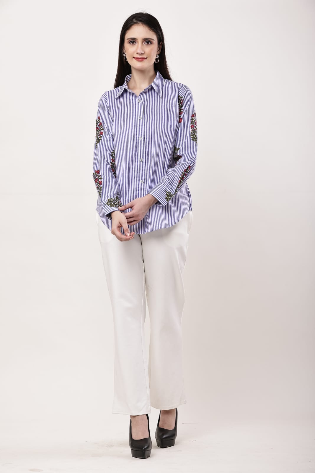 Rutba Purple Stripe Shirt