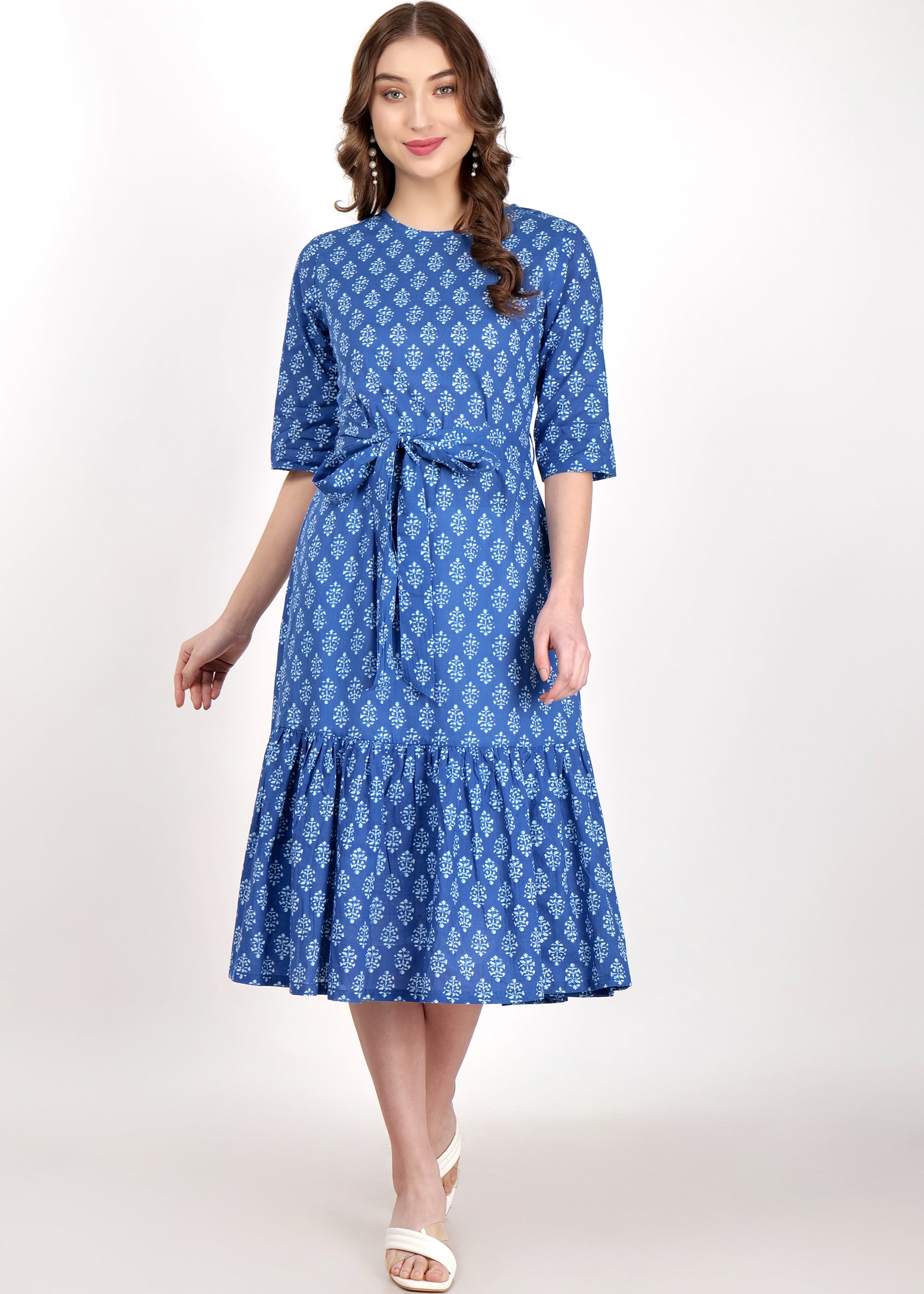 Cotton Flared Hem Dress