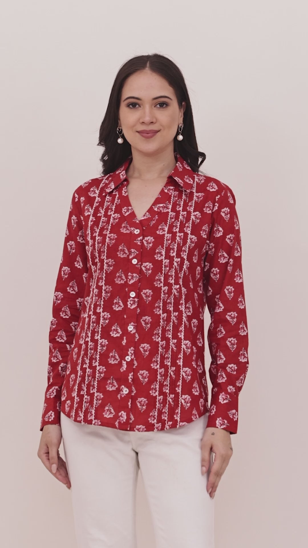 Flower Booti Cotton Office wear Shirt