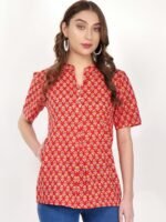 Orange Colour Cotton Short Top - Image 4