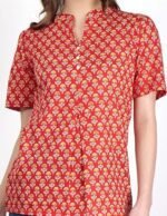 Orange Colour Cotton Short Top - Image 5