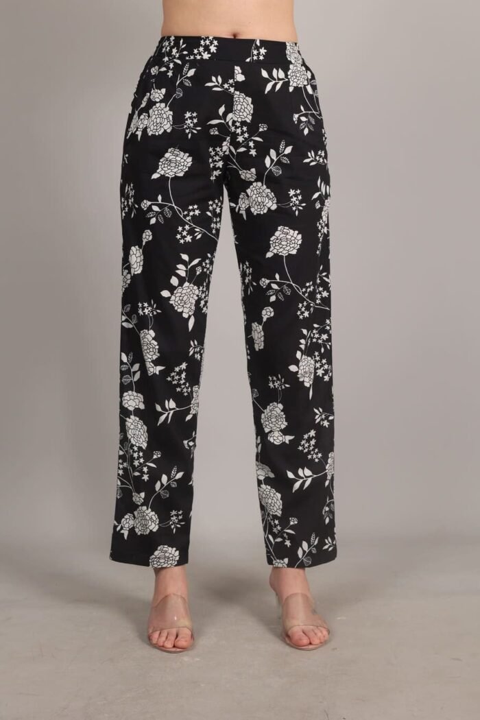 Niraya -  Black Floral Print Coord Set - Image 9
