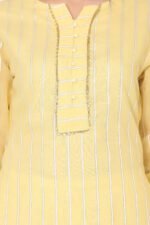 Lemon Chanderi Straight Kurta - Image 8