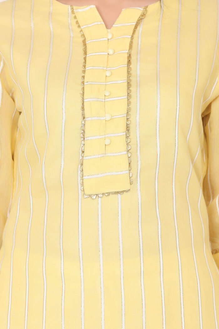 Women's Cotton Chanderi Straight Kurta - Image 8