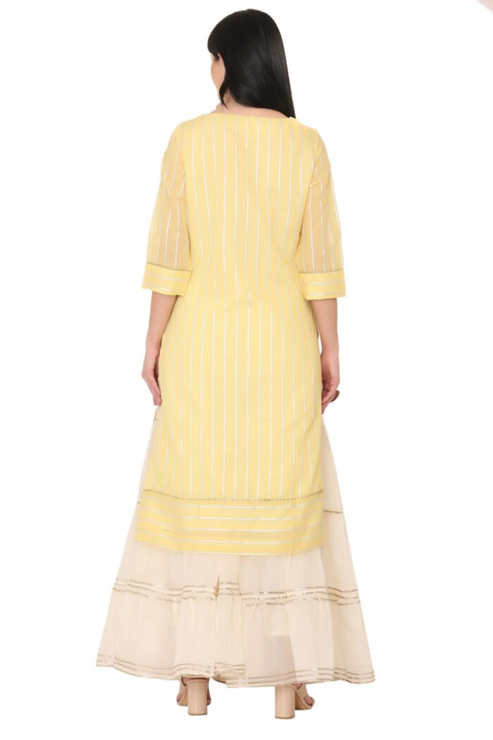 Women's Cotton Chanderi Straight Kurta - Image 6