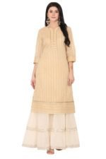 Bash Chanderi Straight Kurta with lining - Image 8