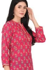 Rani Colour Cotton Straight Kurta - Image 7