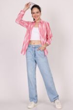 Rose Pink Cotton Ikat Shirt