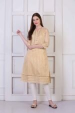 Bash Chanderi Straight Kurta with lining - Image 3