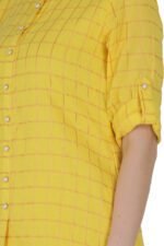 Cotton Straight Kurta with Front Pearl Buttons - Image 5