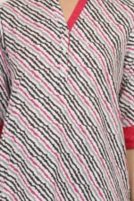 Pink Lehariya Cotton Short Kurti - Image 8