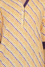 Mustard Lehariya Cotton Short Kurti - Image 6