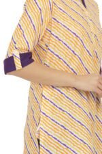 Mustard Lehariya Cotton Short Kurti - Image 5