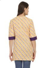 Mustard Lehariya Cotton Short Kurti - Image 7