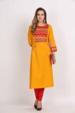 A-Line Kurta with Front Pocket