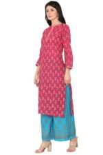Rani Colour Cotton Straight Kurta - Image 2