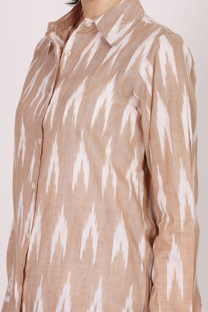 Rutba - Cotton Ikat Bash Colour Full Sleeves Shirt - Image 10