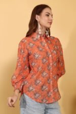 *Rust Cotton Shifli Shirt - Image 2