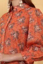 *Rust Cotton Shifli Shirt - Image 10