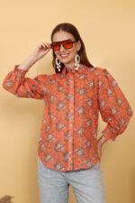 *Rust Cotton Shifli Shirt