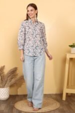 *White Cotton Shifli Shirt