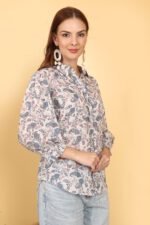 *White Cotton Shifli Shirt - Image 4